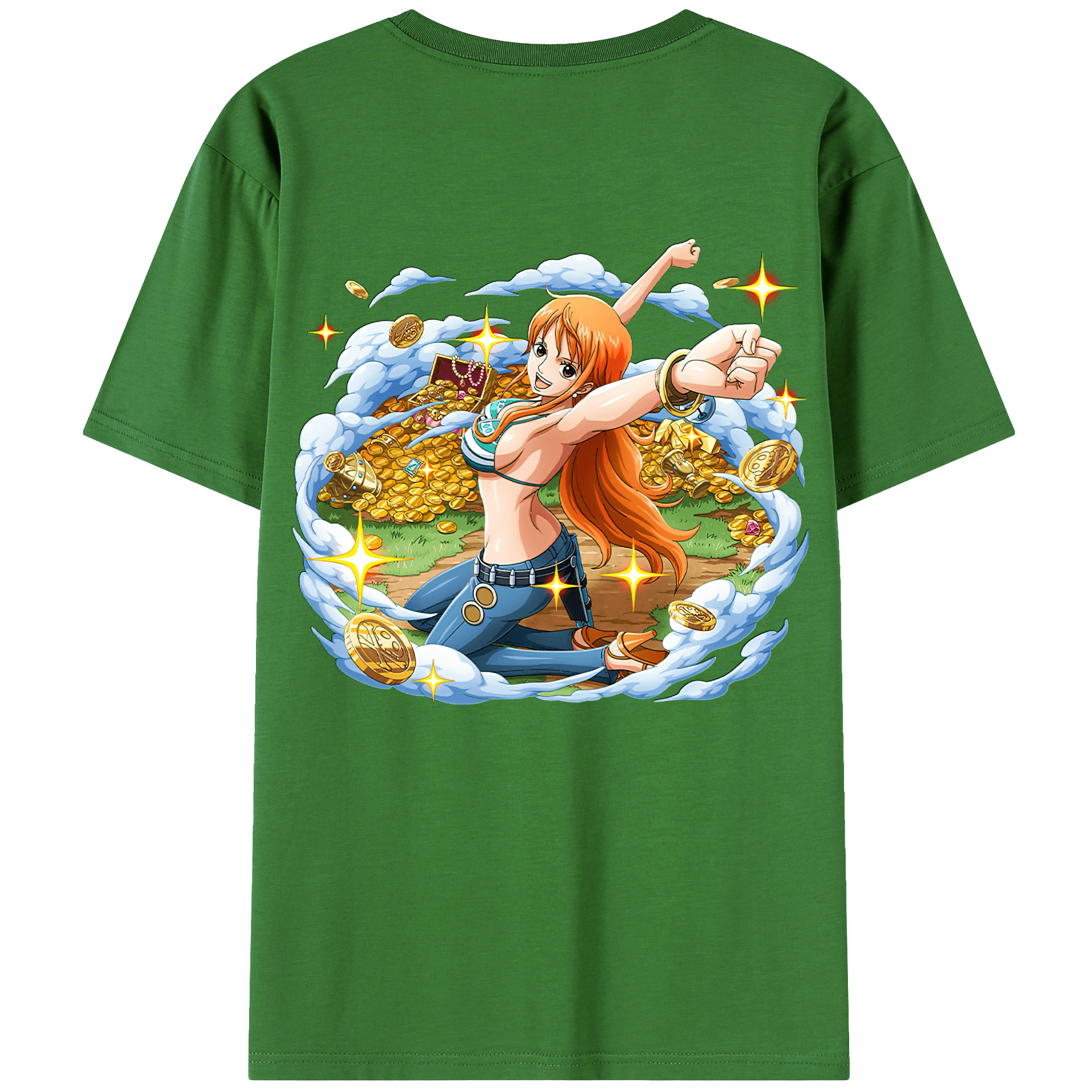 （画像用） ワンピース ナミ ONE PIECE Nami レディース半袖Tシャツ(バックプリント)